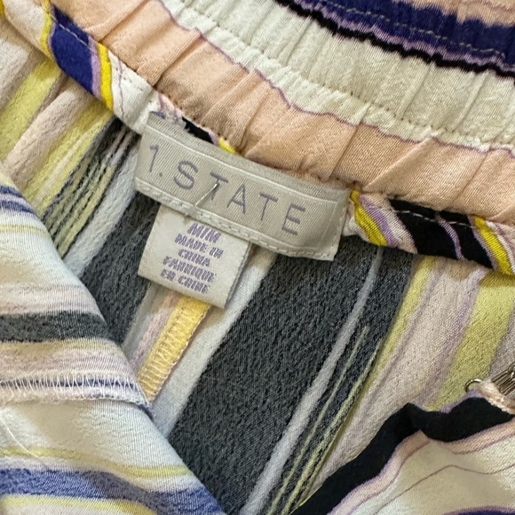 1  State Wide Leg Pants Striped Cropped SZ M - Picture 2 of 3